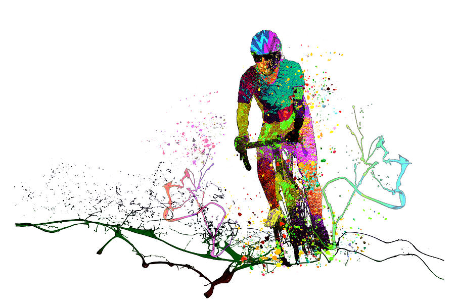 Cycling Passion 03 Mixed Media by Miki De Goodaboom