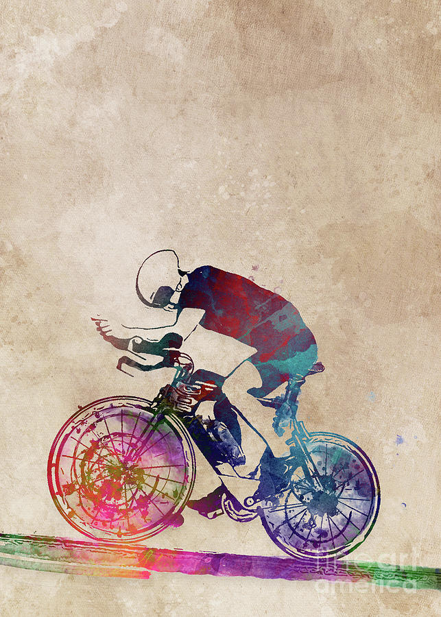 Cyclist sport art #cyclist #sport Digital Art by Justyna Jaszke JBJart