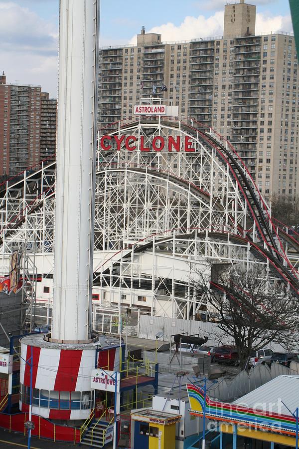 Cyclone at Coney Island Digital Art by Sheryl Chapman Photography ...