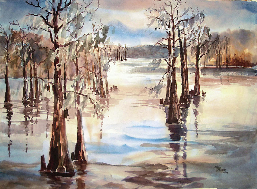 Cypress Bottoms Painting by Sheila Parsons