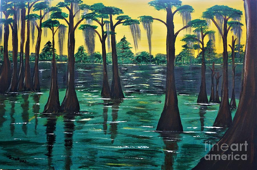 Cypress  Under the Sun Painting by Jimmy Clark