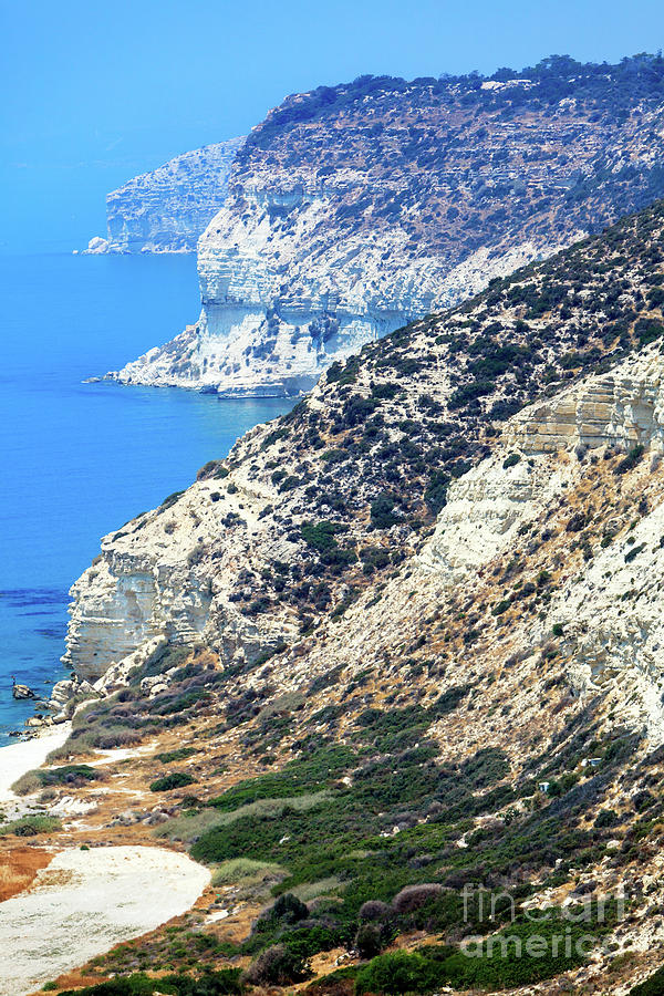 Mountain Photograph - Cyprus Seascape View from Kourion by John Rizzuto
