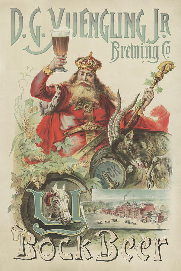 D. G. Yuengling Jr. Brewing Co. bock beer Mixed Media by Dale Kincaid D. G. Yuengling Jr. Brewing Co. bock beer Mixed Media by Dale Kincaid