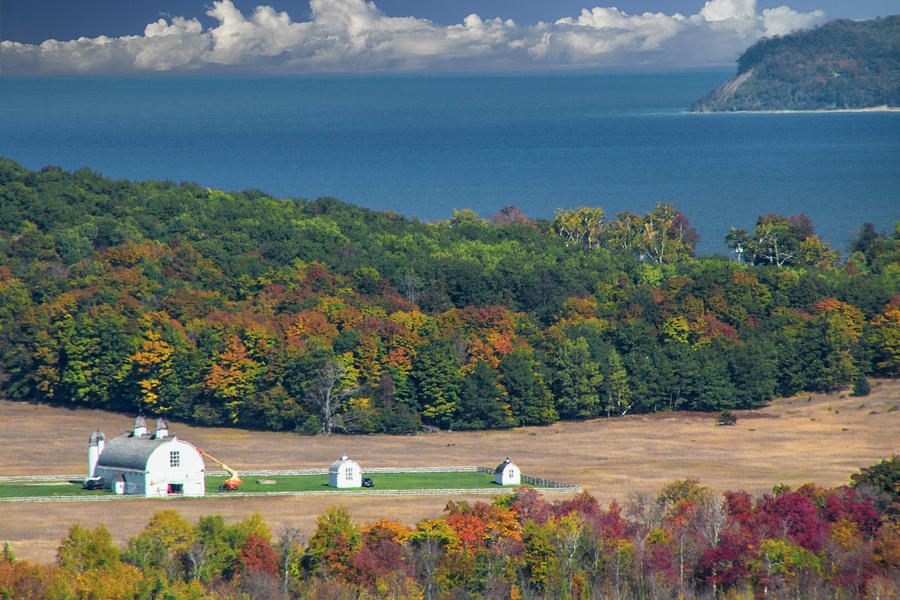 D. H. Day Barn viewed from Sleeping Bear Dunes Photograph by Randall Nyhof