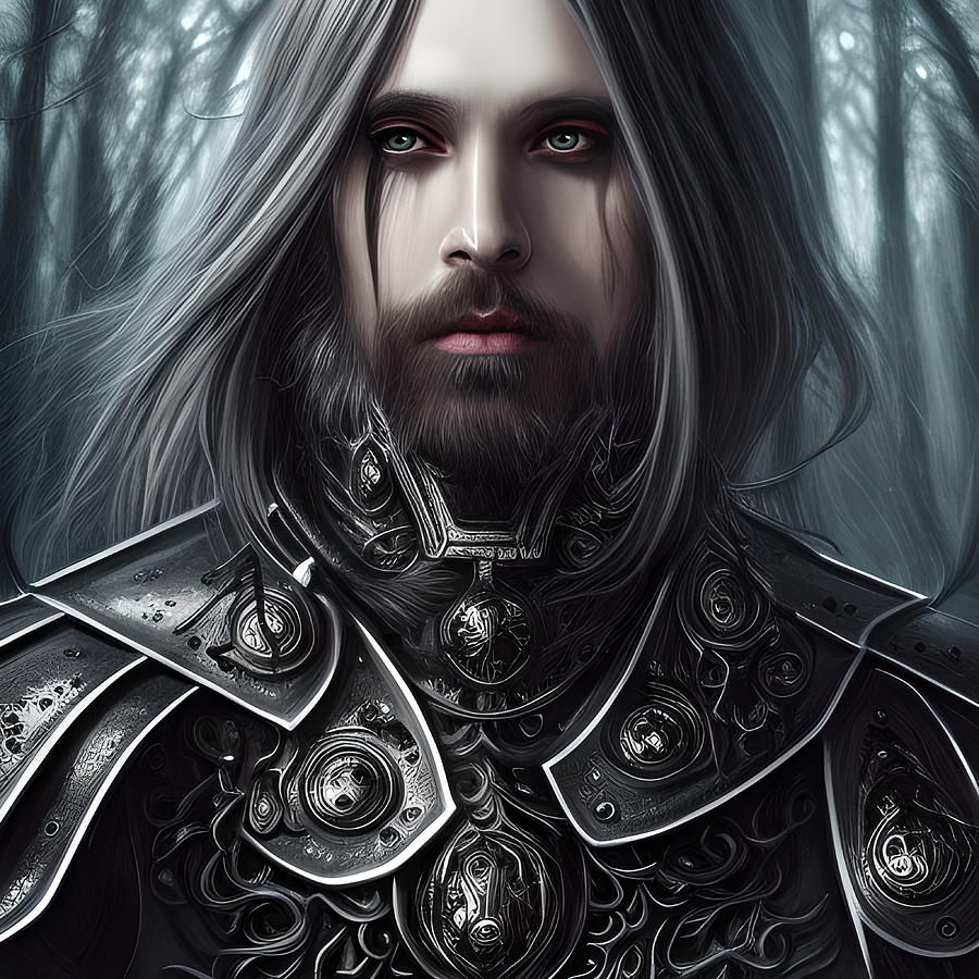 Daan the Gothic Medieval Knight of Mythical Lore Digital Art by Bella ...