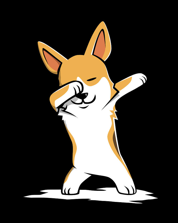 Dabbing Corgi Dab Dance Digital Art by Jeff Chen - Fine Art America