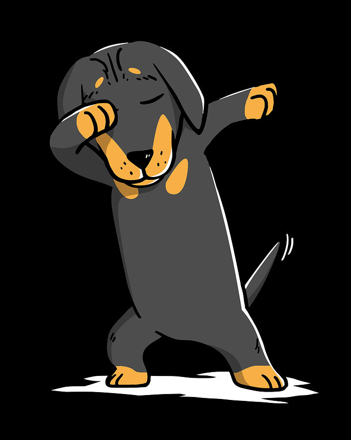 Dabbing Dachshund Dab Dance Digital Art By Jeff Chen Fine Art America 3167