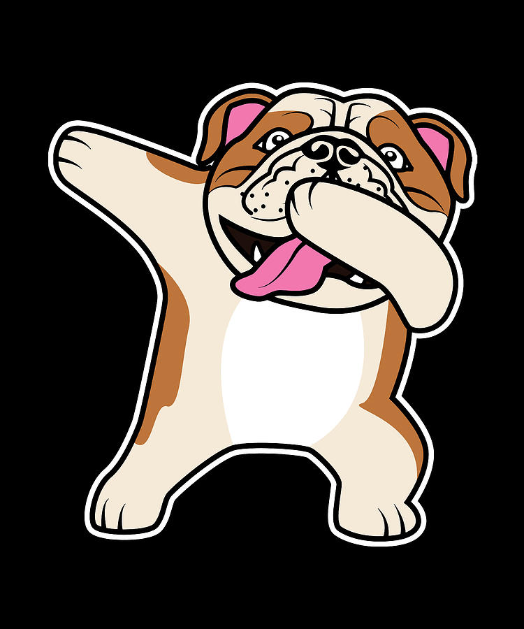 Dabbing English Bulldog Dab Dance Puppy Lover Digital Art by Maximus ...