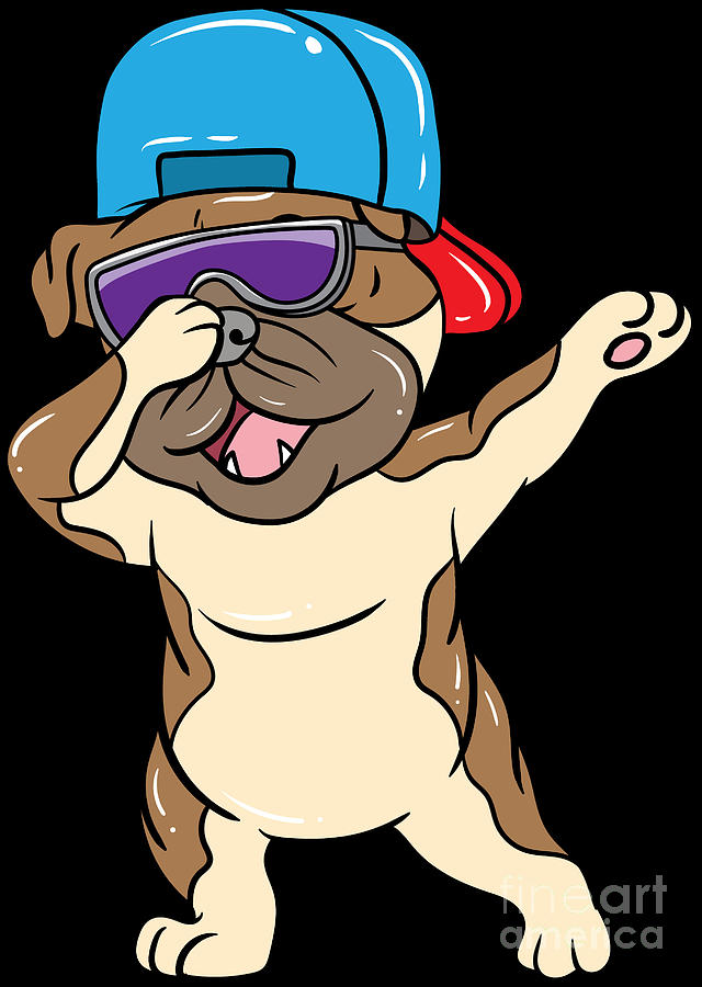 Dabbing English Bulldog Dab Dancing Dog Lover Gift Digital Art by ...