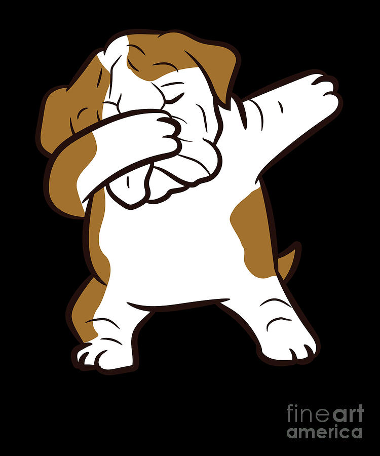 Dabbing English Bulldog Love British Bulldogs Digital Art By Eq Designs