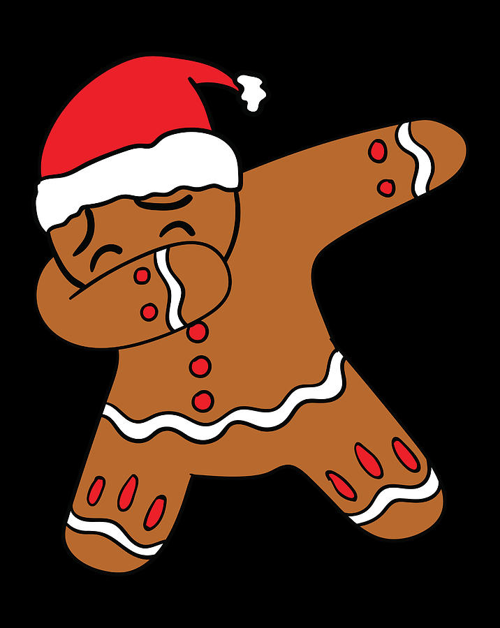 Dabbing Gingerbread Man Gingerdab Christmas Dab Dance Gift Digital Art