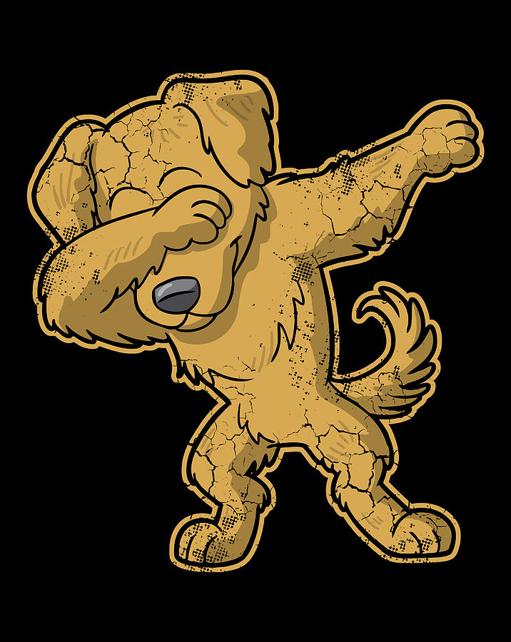 Dabbing Golden Retriever Dog Dab Long Sleeve Shirt Digital Art by Sue ...