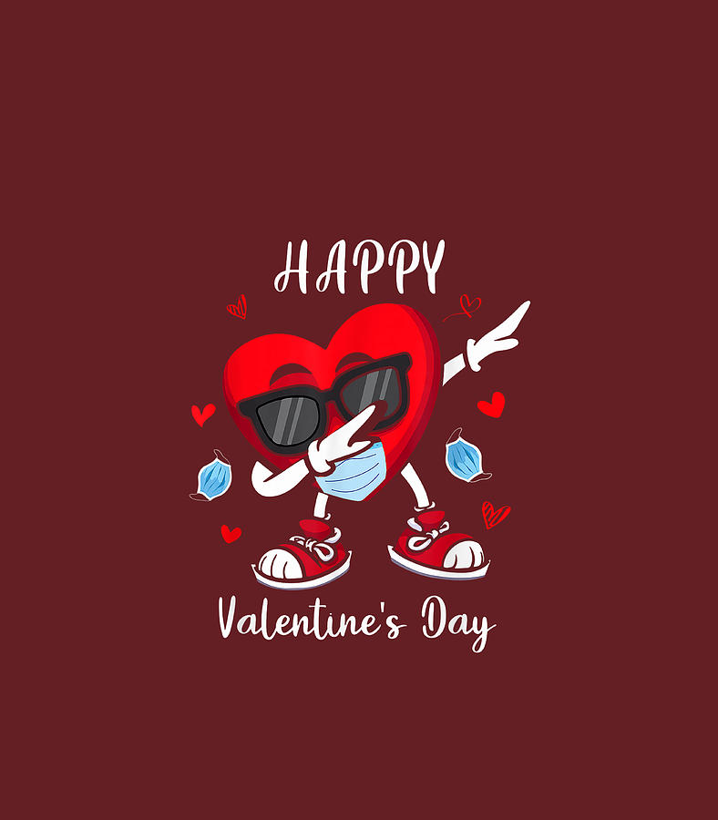 Dabbing Heart Mask Funny Happy Valentines Day 2021 Men Women Digital Art by  Asifh Meera - Fine Art America