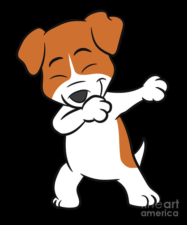 Dabbing Jack Russell Love Jack Russell Digital Art by EQ Designs - Fine ...