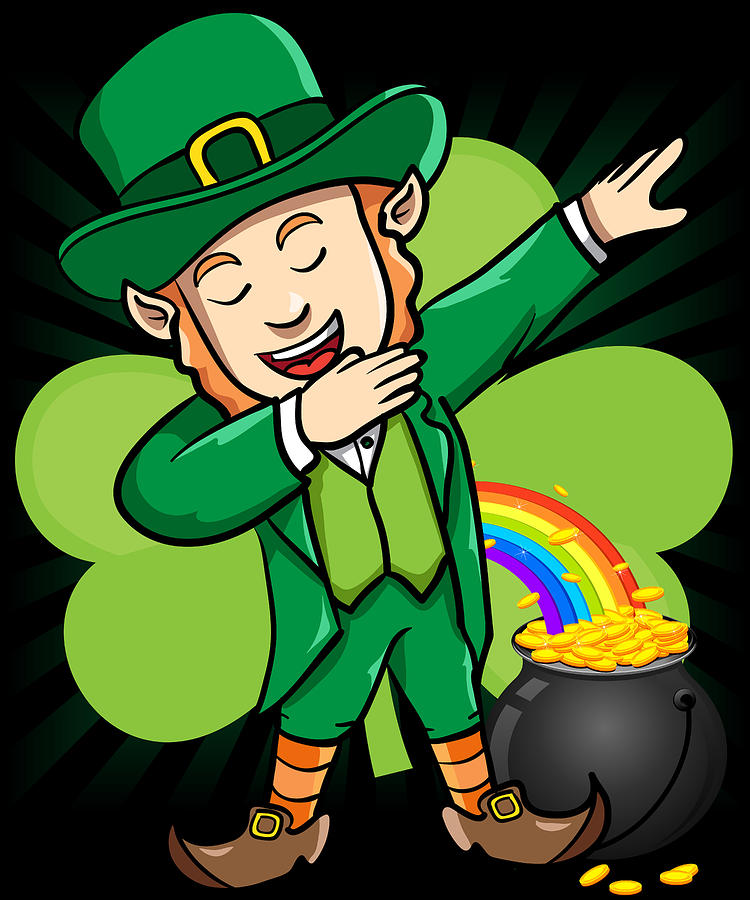 Dabbing Leprechaun St Patricks Day Digital Art by Flippin Sweet Gear