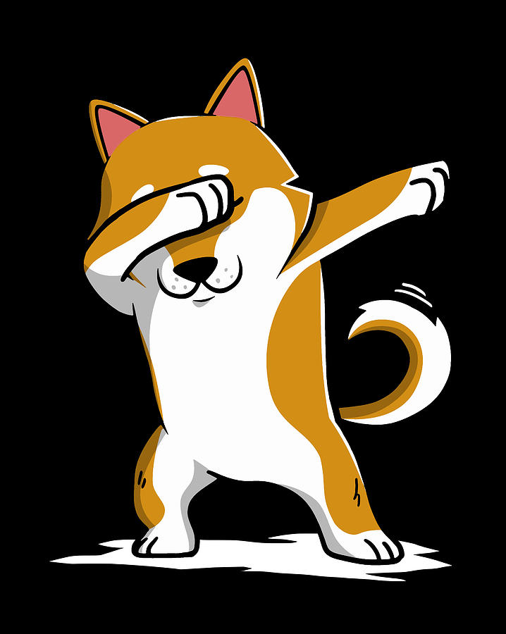 Dabbing Shiba Inu Dab Dance Digital Art by Jeff Chen - Pixels