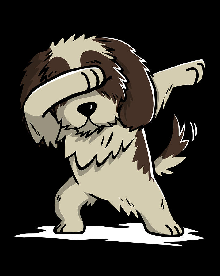 Dabbing Shih Tzu Dab Dance Digital Art by Jeff Chen - Fine Art America