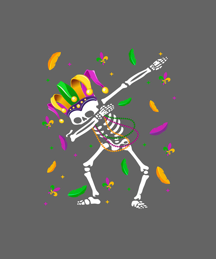 mardi gras skeleton shirt