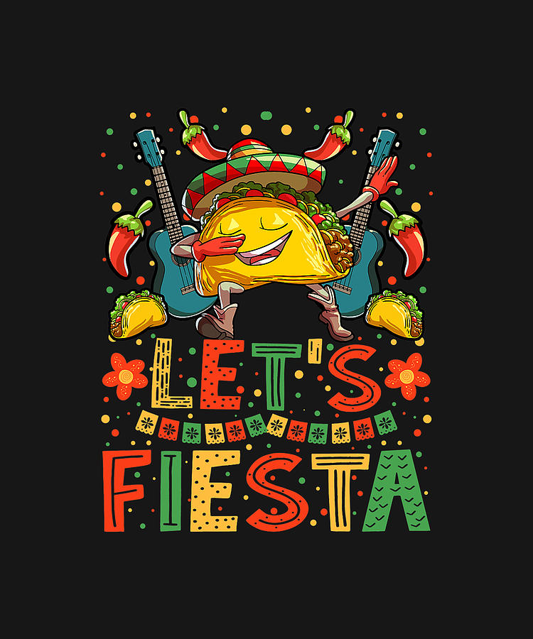 Dabbing Taco Cinco de Mayo Shirt Women Men Mexican Fiesta T-Shirt Drawing by DHBubble
