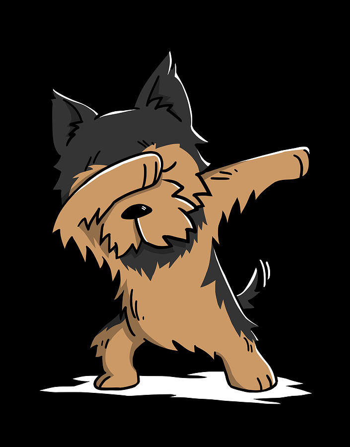 Dabbing Yorkshire Terrier Dab Dance Digital Art by Jeff Chen - Fine Art ...