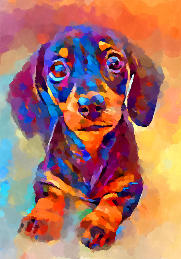 Dachshund 10 Painting by Chris Butler