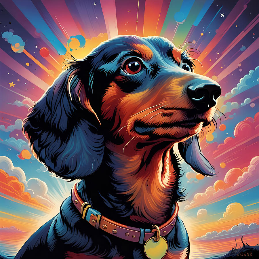 Dachshund Digital Art - Dachshund pop art 10DEC23 by Greg Joens Dachshund Digital Art - Dachshund pop art 10DEC23 by Greg Joens