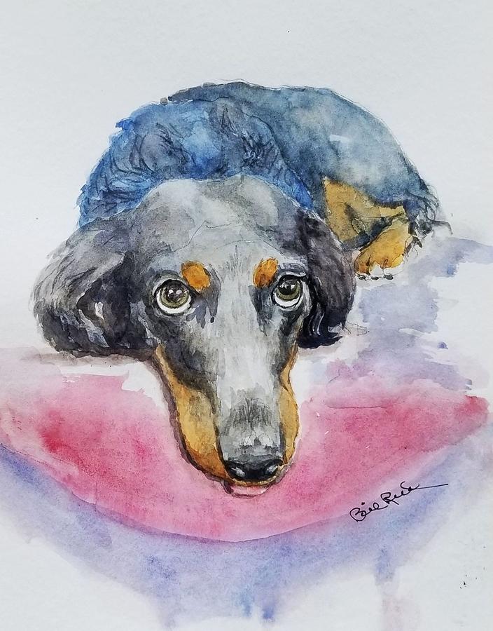 Dachshund Puppy Painting by William Reed