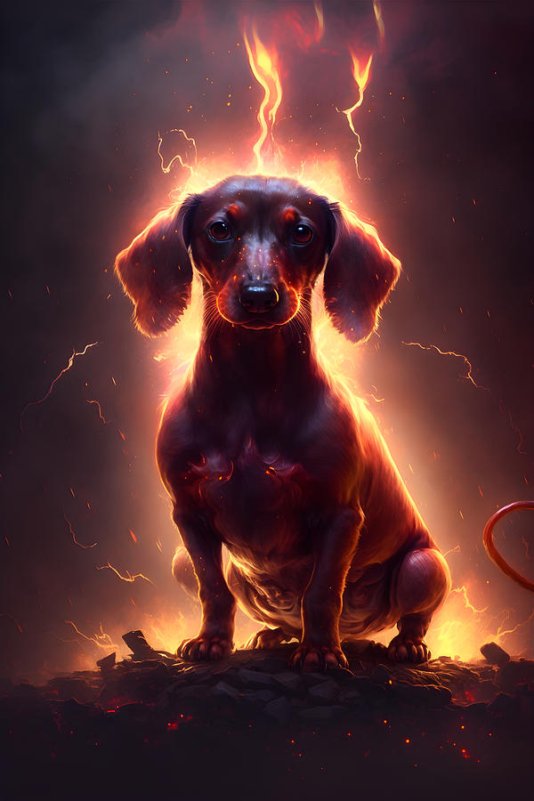 Dachshunds from Hell #12 by Betty Bentlay Digital Art by Ava ...