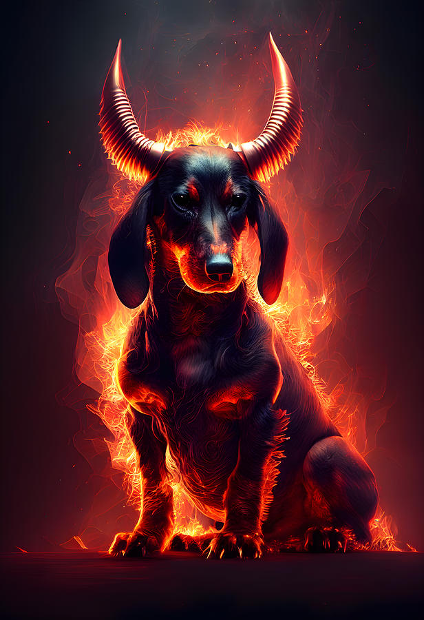 Dachshunds from Hell #17 by Betty Bentlay Digital Art by Ava ...