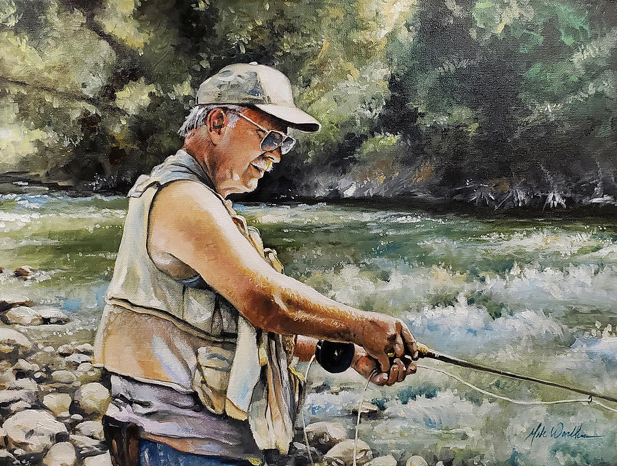 Dad Painting by Mike Worthen