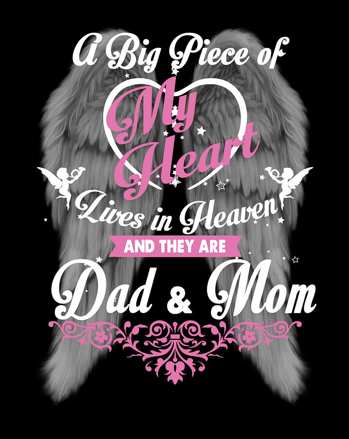 Dad Mom My Angels , In Memory of Parents In Heaven Digital Art by ...