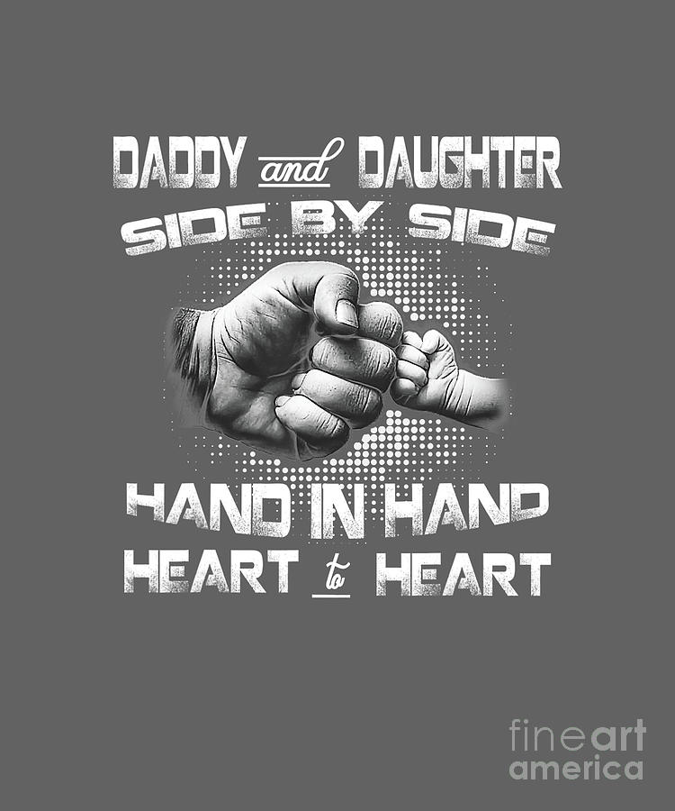 Daddy Daughter Fist Bump Fathers Day Cute Family Tapestry - Textile by