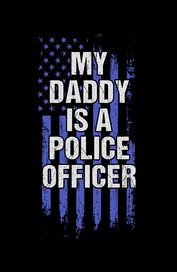 Daddy Police Officer Policeman Dad Father Papa Gift Digital Art by