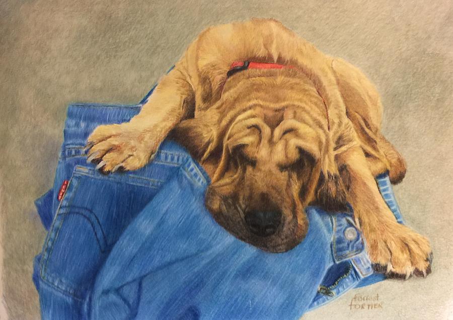 Daddys Jeans Painting by Forrest Fortier