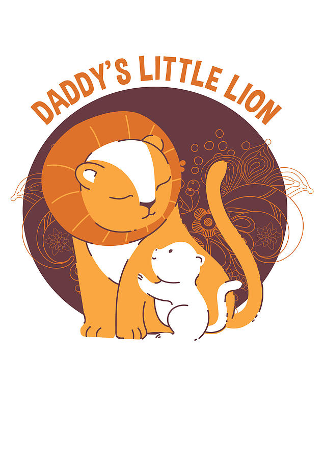 Cool Digital Art - Daddys Little Lion by Jacob Zelazny