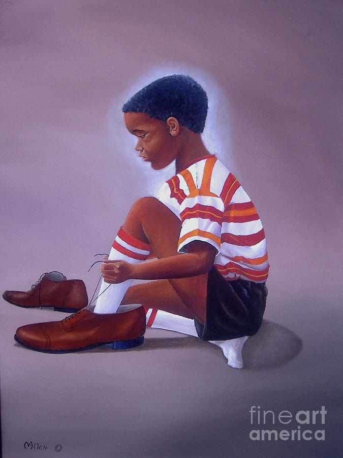 Daddys Shoes Painting by Michael Allen