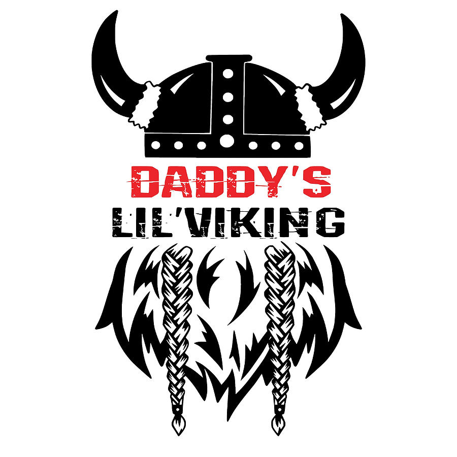 Daddyx27s Little Viking Viking beard gift stars Painting by Chapman ...