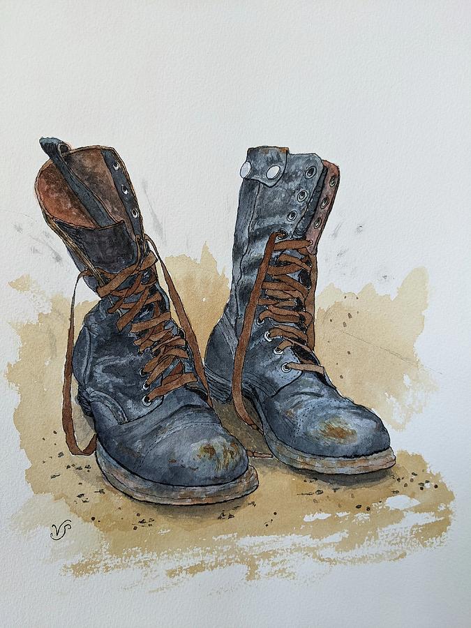 Dads Army Boots Drawing