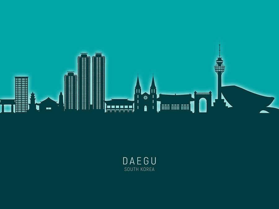Daegu Skyline South Korea #60 Digital Art by Michael Tompsett