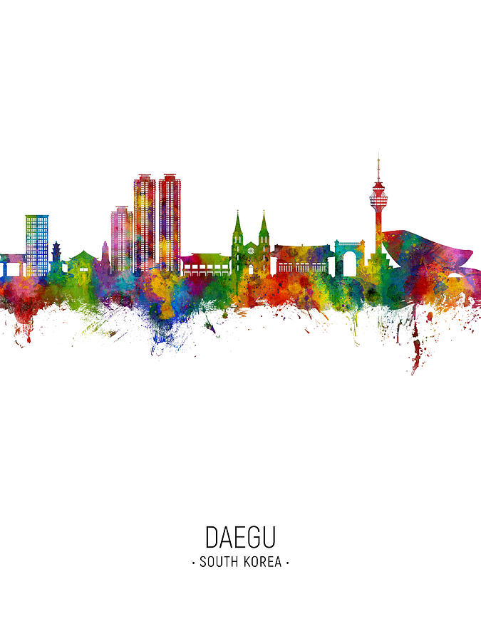 Daegu Skyline South Korea #67 Digital Art by Michael Tompsett