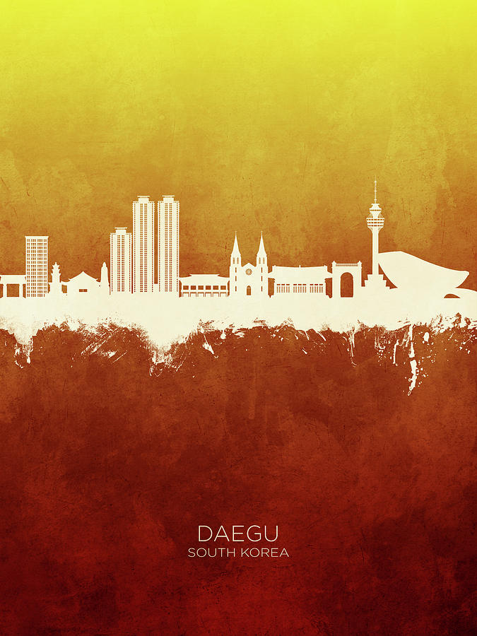 Daegu Skyline South Korea #82 Digital Art by Michael Tompsett