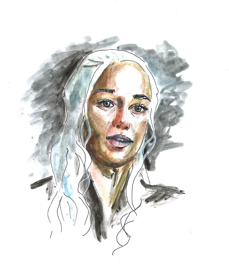 Daenerys Targaryen Drawing by Masha Batkova - Fine Art America