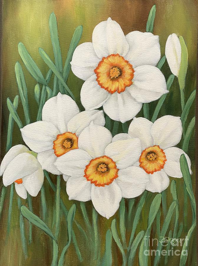 Daffodil elegance Painting by Inese Poga