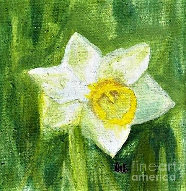 Daffodil Painting by Deb Stroh-Larson