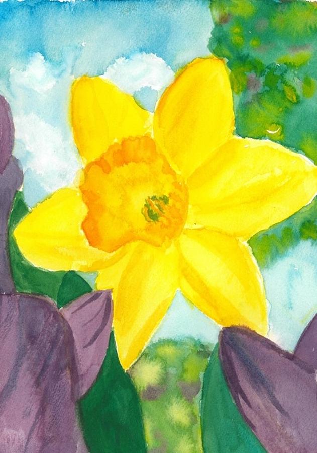 Daffodil Painting by Diane Chinn