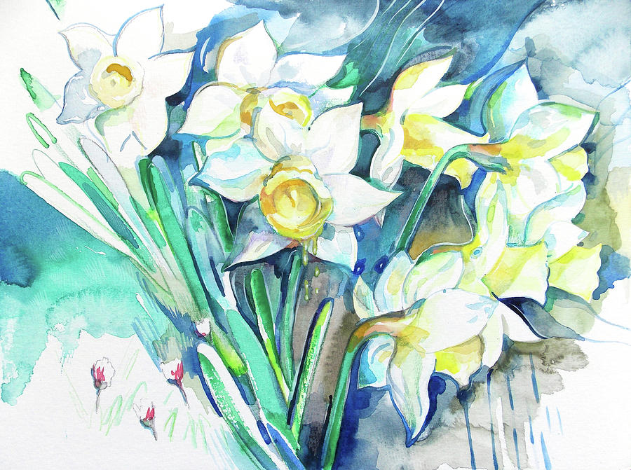 Daffodils - abstract Painting by Katya Atanasova