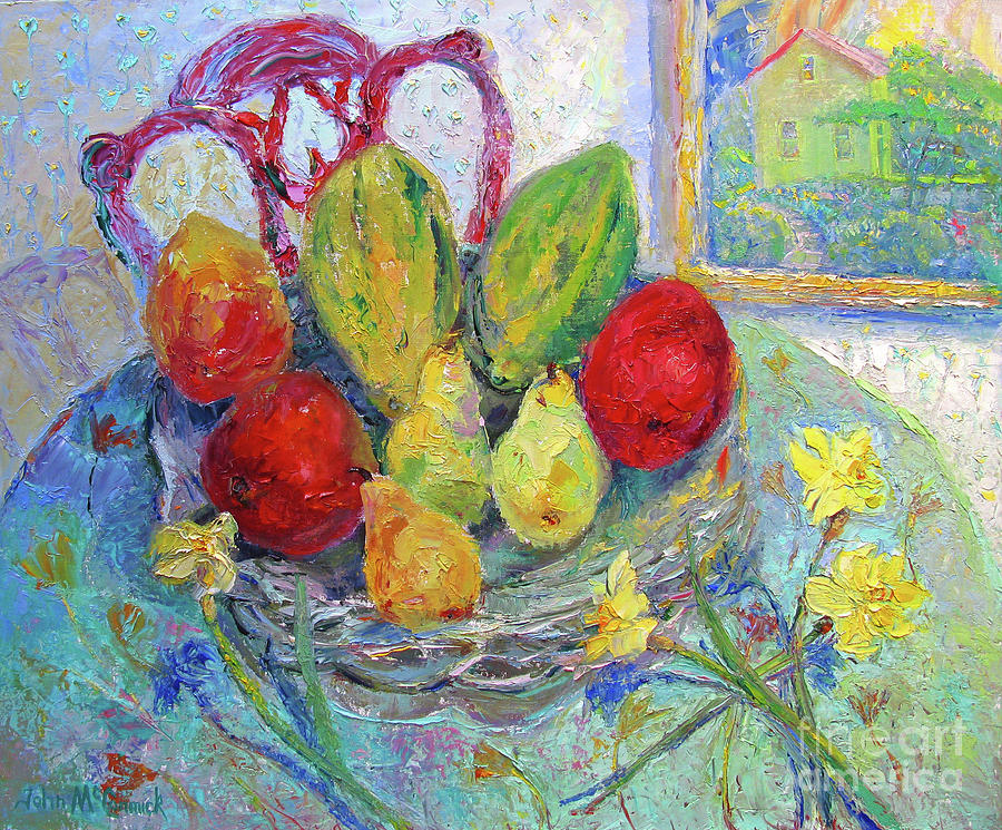 Daffodils and Fruit Painting by John McCormick