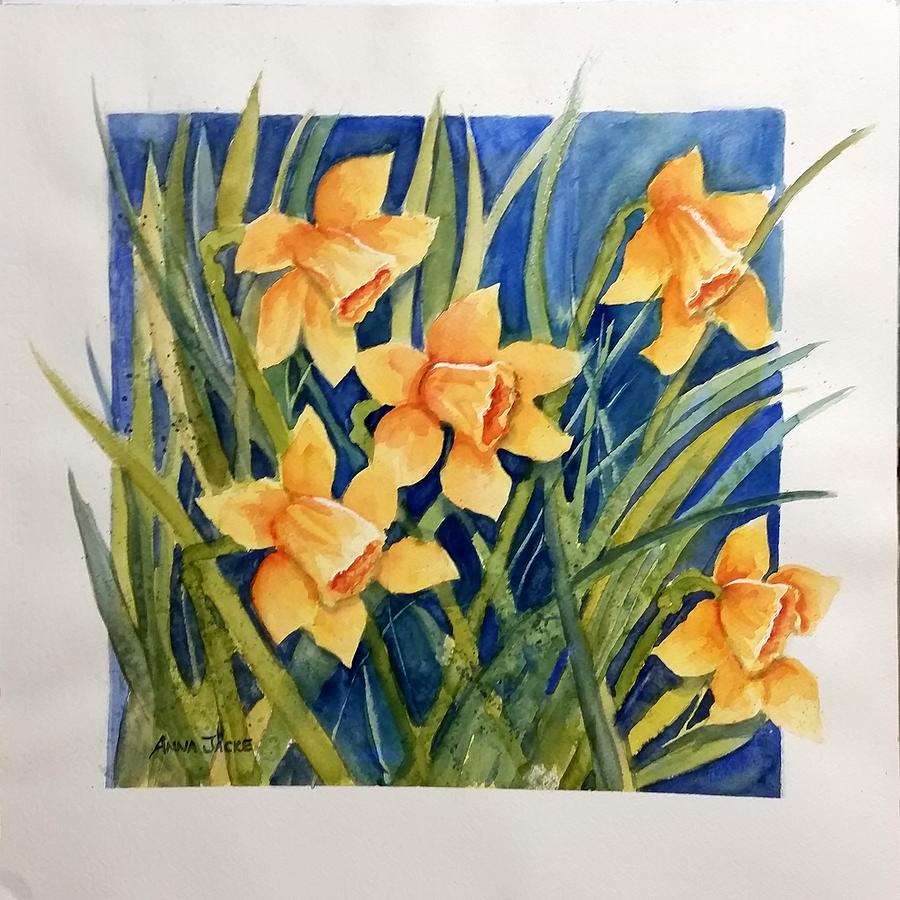 Daffodils  Painting by Anna Jacke