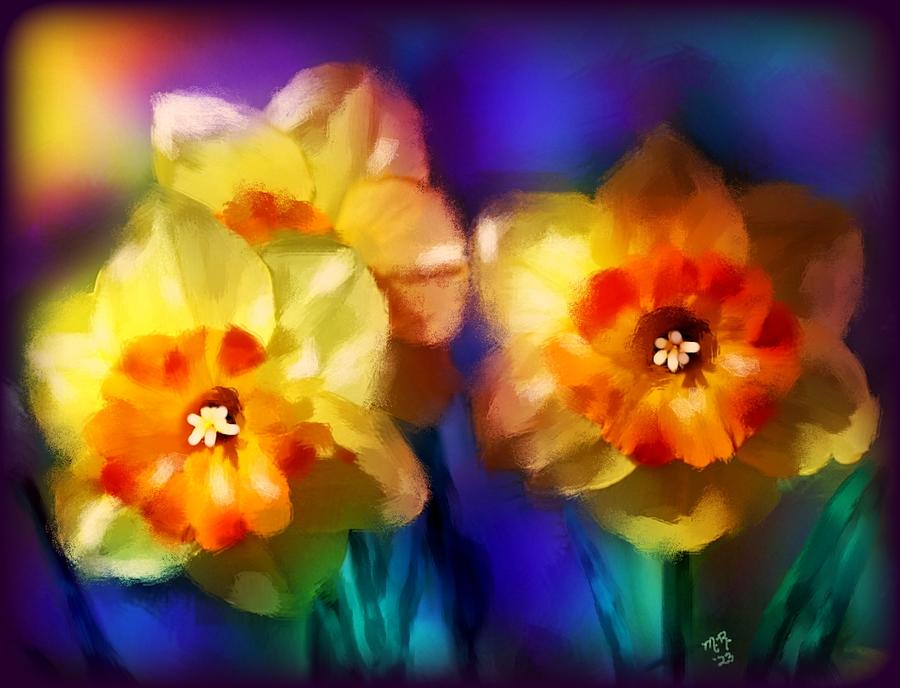 Daffodils Painting by Monica Resinger