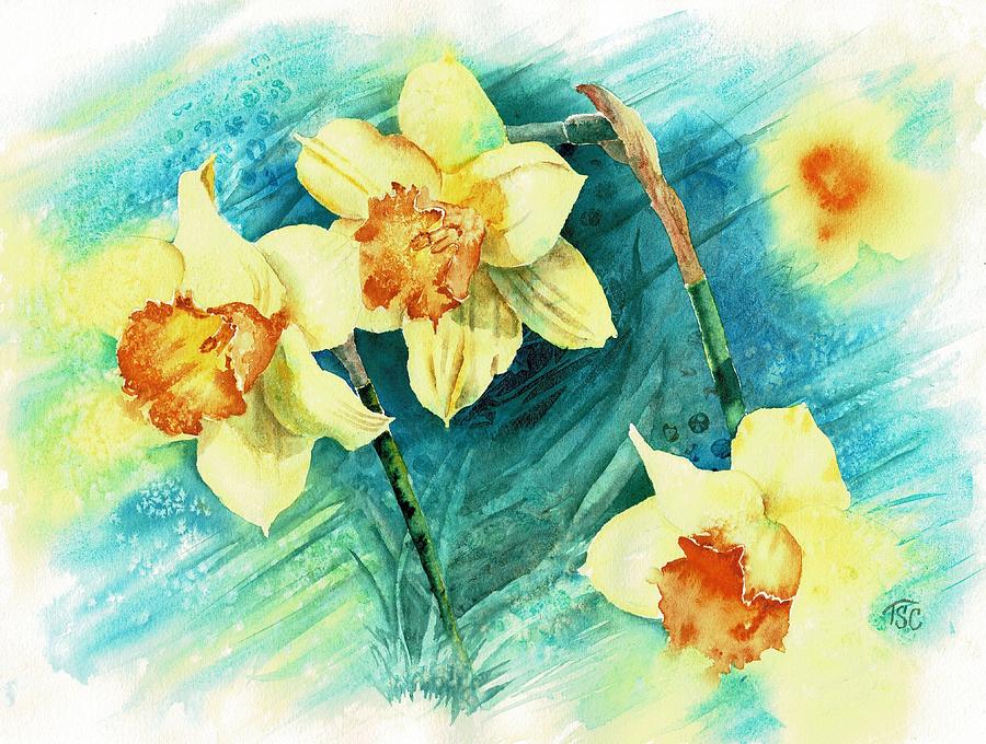 Daffodils Painting by Tammy Crawford